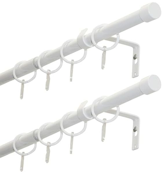 Gardinenstangen-Set Cap Weiß Bundle