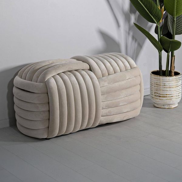 Dmora Bank Marokopa 90 x 45 x 45 cm Weiß Tragkraft 150 kg