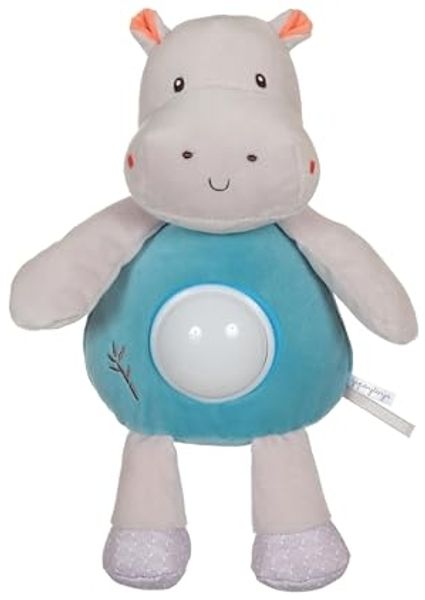 GIPSY Toys – Seepotam – Nachtlicht – Plüsch – Serie "Bamboo" – 26 cm S/Karte – Grau und Blau – 1. Alter
