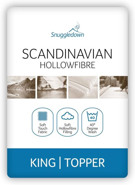 Snuggledown skandinavischen Matratzenauflage, Microfaser, weiß, King Size