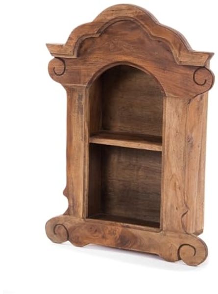 DESIGN DELIGHTS Wandregal HOLZ WANDREGAL "ANELLO", Altholz massiv, 62 cm, antikes Hängeregal