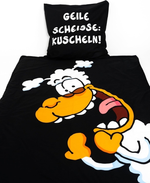 United Labels® Bettwäsche Ralph Ruthe Bettwäsche Thorsten Dörnbach Geile Scheisse: Kuscheln!, Baumwolle