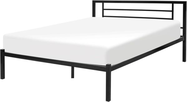 Metallbett schwarz Lattenrost 140x200 cm CUSSET