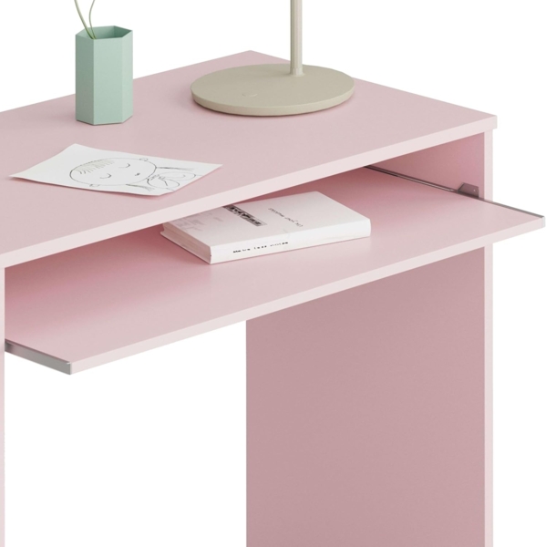 Habitdesign, Computertisch mit abnehmbarem Tablett, Jugendschreibtisch, Rosa, Maße: 90 x 79 x 54 cm (B x H x T), Modell I-Joy Bild 5