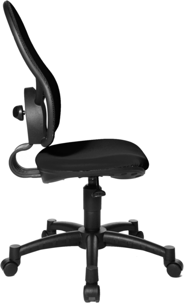 Topstar Open Art Junior, Schreibtischstuhl für Kinder und Jugendliche, Bezugsstoff, schwarz & 6991 Rollenset, Hartbodenrollen für Bürostuhl, Rollenset = 5 Rollen für Schreibtischstuhl, schwarz Bild 4