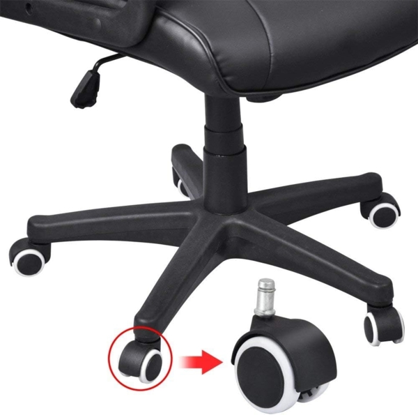 Topstar Open Art Junior, Schreibtischstuhl für Kinder und Jugendliche, Bezugsstoff, schwarz & 6991 Rollenset, Hartbodenrollen für Bürostuhl, Rollenset = 5 Rollen für Schreibtischstuhl, schwarz Bild 7