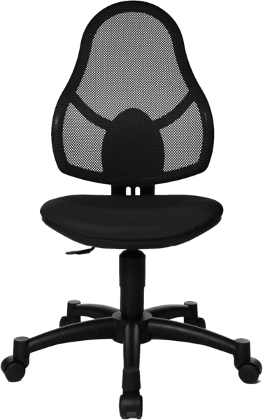 Topstar Open Art Junior, Schreibtischstuhl für Kinder und Jugendliche, Bezugsstoff, schwarz & 6991 Rollenset, Hartbodenrollen für Bürostuhl, Rollenset = 5 Rollen für Schreibtischstuhl, schwarz Bild 2