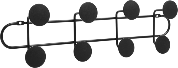 Umbra 318248-038 Yook stylische Türgar-/ Wandgarderobe, Türhalterung abnehmbar mit 8 Haken, schwarz Bild 2