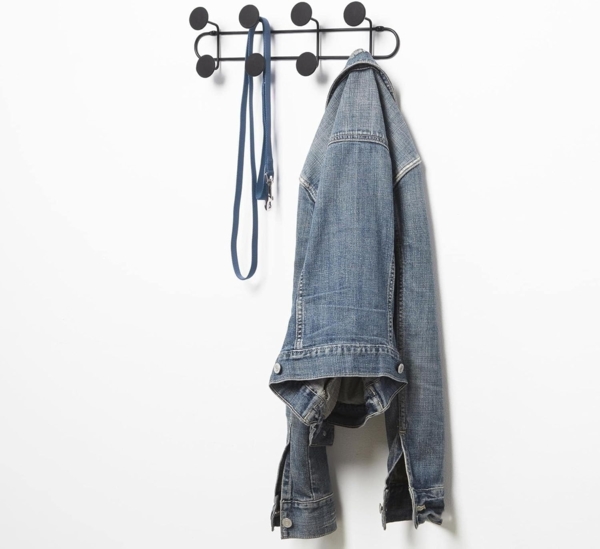 Umbra 318248-038 Yook stylische Türgar-/ Wandgarderobe, Türhalterung abnehmbar mit 8 Haken, schwarz Bild 4