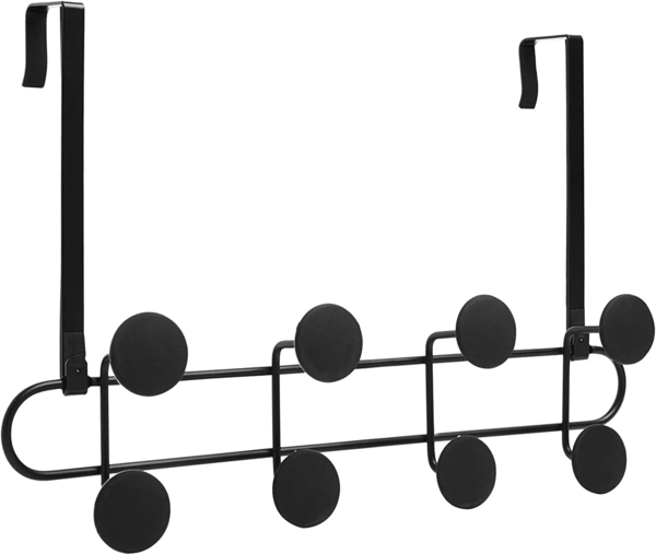 Umbra 318248-038 Yook stylische Türgar-/ Wandgarderobe, Türhalterung abnehmbar mit 8 Haken, schwarz Bild 1