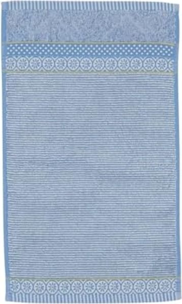 PiP Studio Gästehandtuch Soft Zellige Gästehandtuch blue grey 30x50cm (1 Stück), 100% Baumwolle (320903)