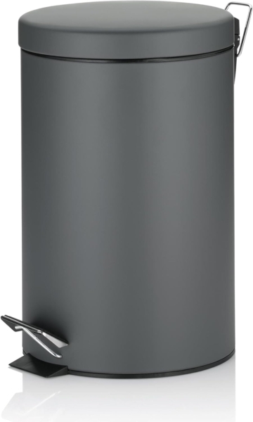 Kela 10942 Kosmetikeimer, 12 l, Silent Close, Metall, Timon, Dunkelgrau