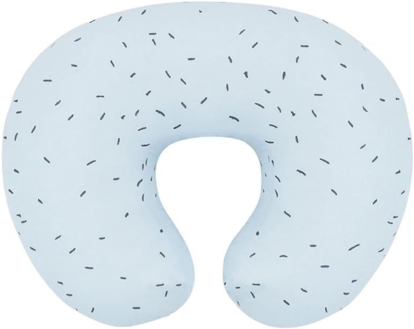 Kikkaboo Stillkissen Bear with me rund 50 cm, 100% Baumwolle, Bezug abnehmbar blau