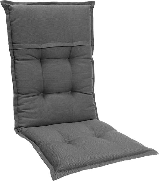Prato Polsterauflage Sesselauflage Gartenstuhl PE 50 x 100 x 8 cm Grau