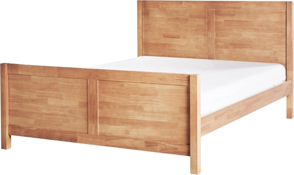 Bett mit Lattenrost Holz CHAMPAGNAT 140 x 200 cm Hellbraun