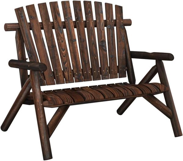 vidaXL Gartenbank 2-Sitzer 119x85x98 cm Massivholz Fichte 363348