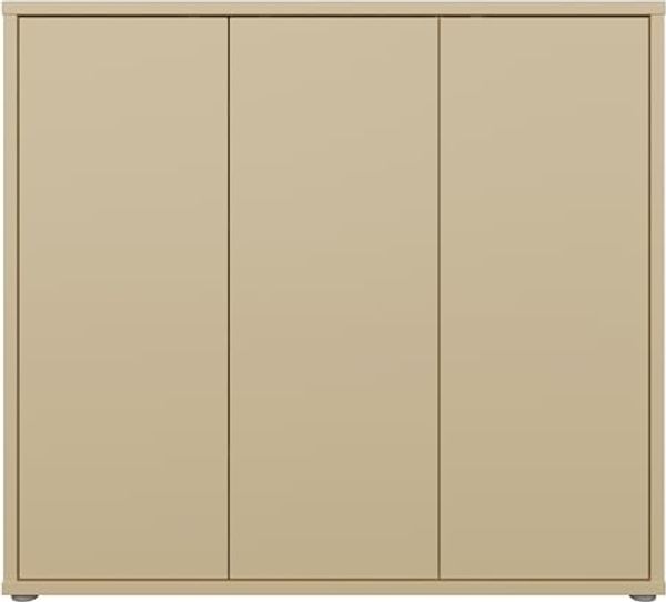 Schuhkommode >ALICE SPRINGS< in Buttergelb - 109,2x99,1x34,9cm (BxHxT)
