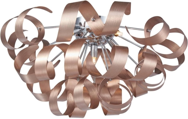 Lucande Deckenleuchten Kaelor, Metall, Kupfer IP20, 5 x 8 W LED