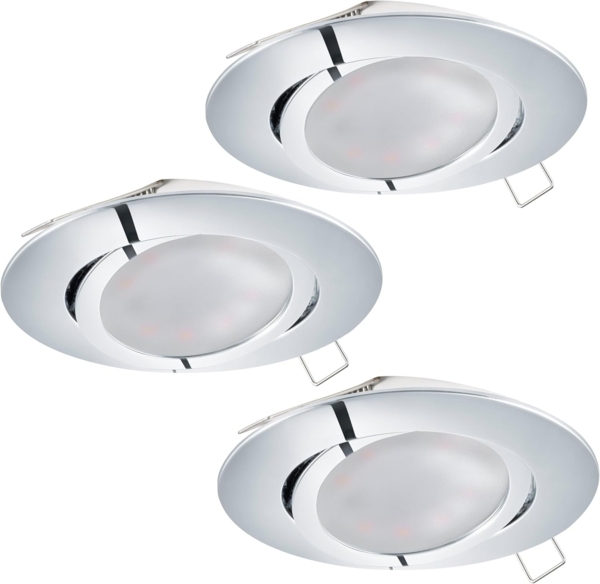 Eglo 95362 LED 3er Set Einbauleuchte schwenkbar TEDO Ø 8cm in chrom