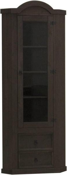 Eckschrank, Vitrine New Mexico Kiefer massiv kolonial Mexiko