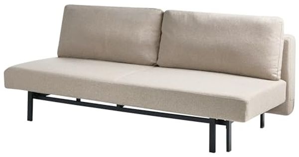 Schlafsofa 3-Sitzer ROYKKA Stoff Beige Bild 4