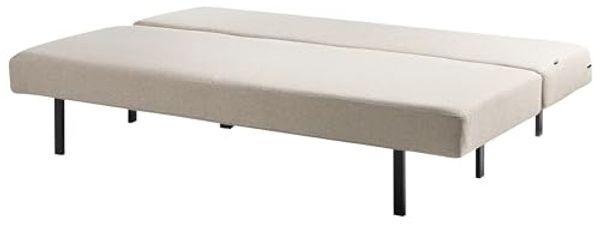 Schlafsofa 3-Sitzer ROYKKA Stoff Beige Bild 6