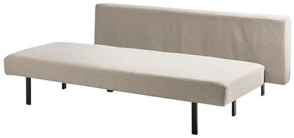 Schlafsofa 3-Sitzer ROYKKA Stoff Beige Bild 5