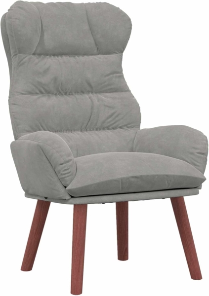 vidaXL Sessel Hellgrau 69 x 74 x 93 cm Samt 42001887