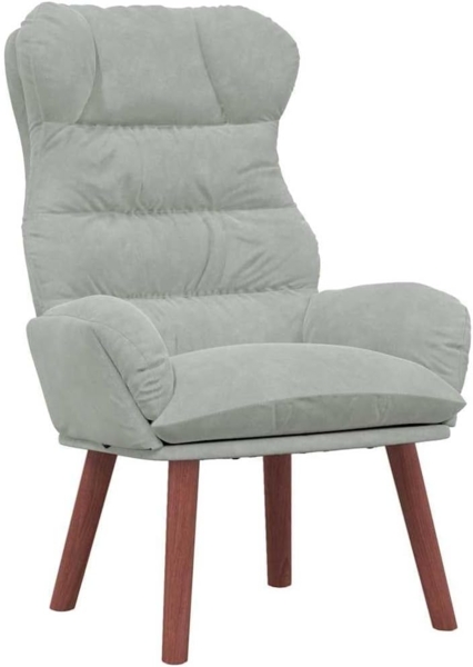 vidaXL Sessel Hellgrau 69 x 74 x 93 cm Samt 42001887