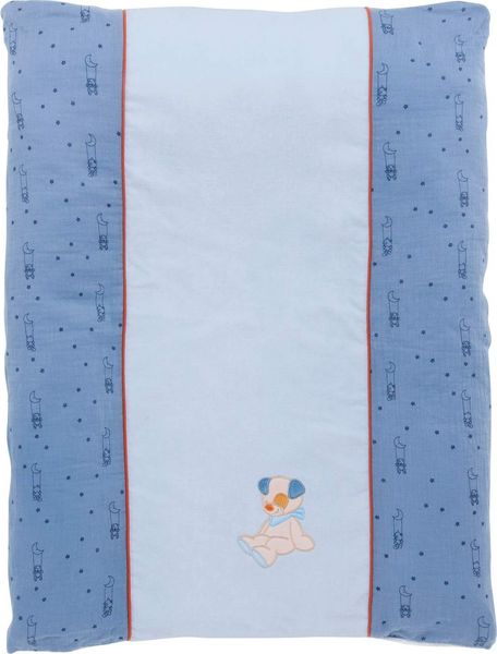 Nattou Wickelauflagenbezug Hund Jim, 50x70 cm, Jim und Bob, Blau