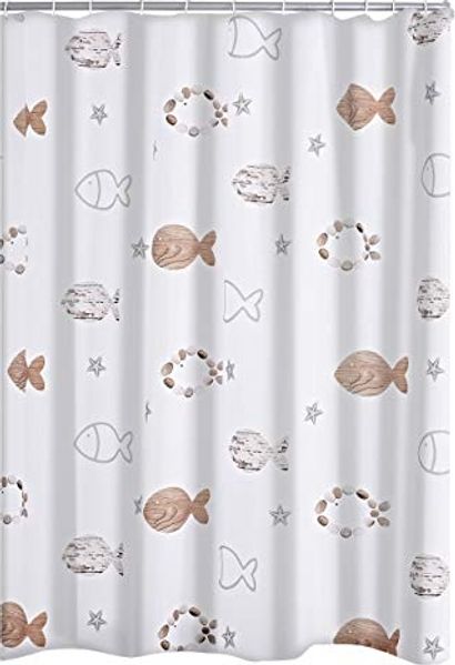 Ridder Duschvorhang Fishes beige Breite 180 cm