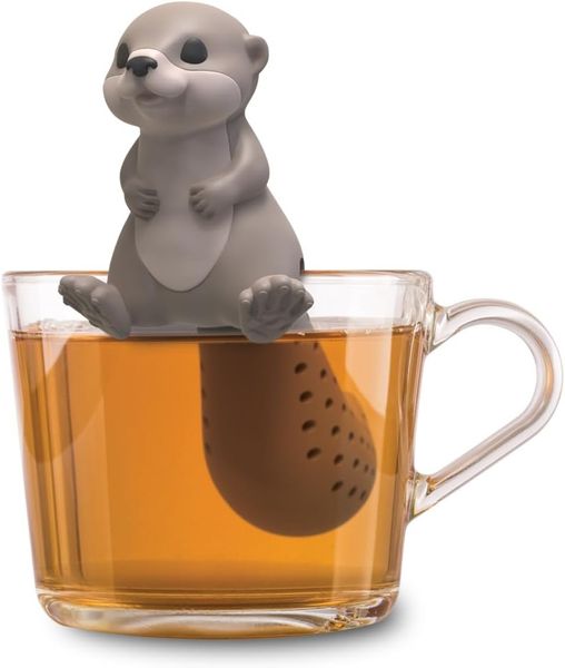 WestCraft Teesieb Cute Animal Tee-Sieb, Tee Ei, Tea Infuser, Teekugel Silikon Otter, Silikon, (1-St), Lustige Tee-Ei-Tier-Figuren, Zur Zubereitung von 1 Tasse losen Tee