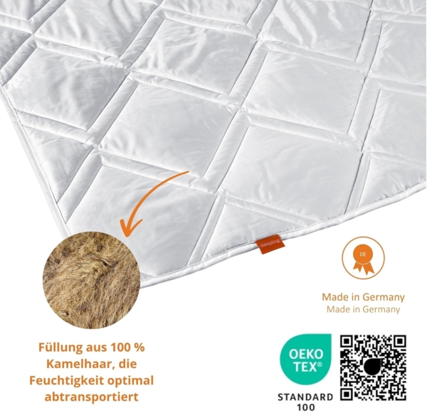 sleepling Naturhaarbettdecke Kamelhaardecke in 4 Wärmeklassen, Füllung: 100% Kamelhaarflaum, 100% Naturhaar, wärme- und feuchtigkeitsregulierend Bild 4