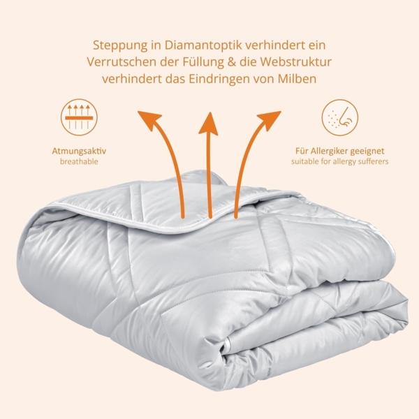 sleepling Naturhaarbettdecke Kamelhaardecke in 4 Wärmeklassen, Füllung: 100% Kamelhaarflaum, 100% Naturhaar, wärme- und feuchtigkeitsregulierend Bild 2