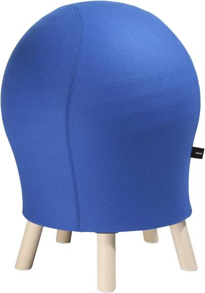 Topstar Hocker Sitness 5 Alpine blau in edler Filzoptik - Stuhl mit Sitzball-Effekt