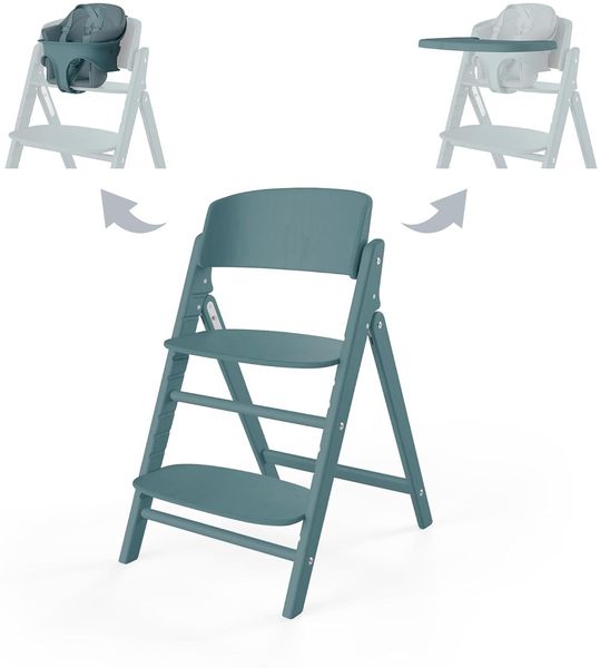 Cybex Click & Fold 3-in-1 Hochstuhl (inkl. Babyset und Tablet) Stone Blue