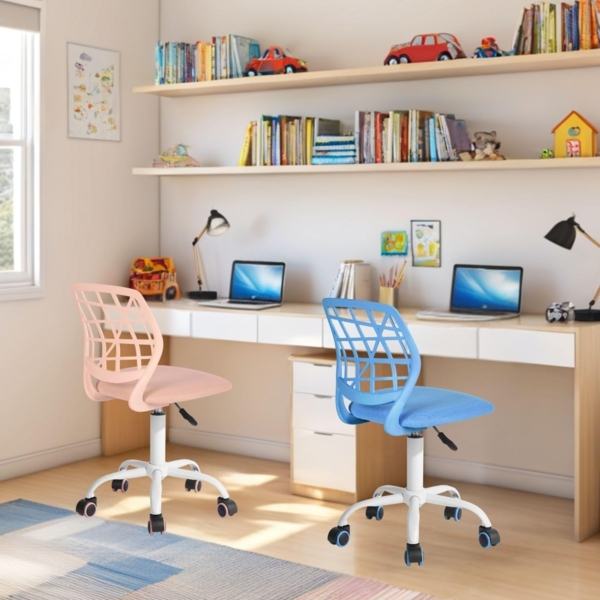 FurnitureR Kinderstuhl Schreibtisch Höhenverstellbar, bunter ergonomischer Jugendstuhl mit Rückenlehne und Armlehnen, Kinderstuhl mit 5 Rädern, für Kinder 3-10 Jahre alt, maximale Belastung 100 kg Bild 3