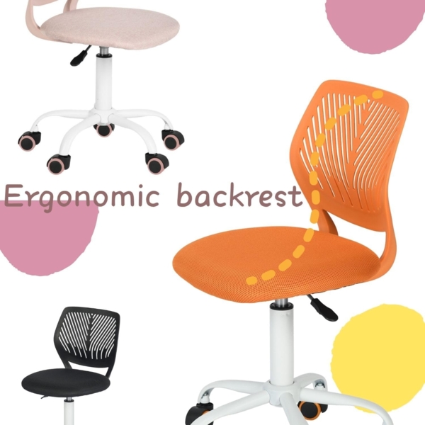 FurnitureR Kinderstuhl Schreibtisch Höhenverstellbar, bunter ergonomischer Jugendstuhl mit Rückenlehne und Armlehnen, Kinderstuhl mit 5 Rädern, für Kinder 3-10 Jahre alt, maximale Belastung 100 kg Bild 5