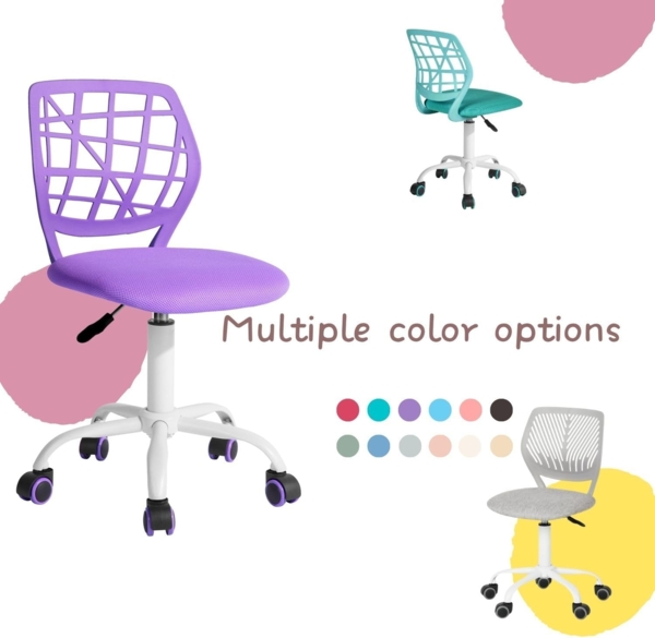 FurnitureR Kinderstuhl Schreibtisch Höhenverstellbar, bunter ergonomischer Jugendstuhl mit Rückenlehne und Armlehnen, Kinderstuhl mit 5 Rädern, für Kinder 3-10 Jahre alt, maximale Belastung 100 kg Bild 4