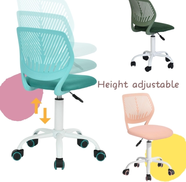 FurnitureR Kinderstuhl Schreibtisch Höhenverstellbar, bunter ergonomischer Jugendstuhl mit Rückenlehne und Armlehnen, Kinderstuhl mit 5 Rädern, für Kinder 3-10 Jahre alt, maximale Belastung 100 kg Bild 6