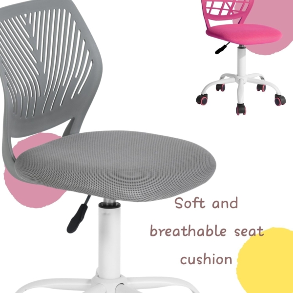 FurnitureR Kinderstuhl Schreibtisch Höhenverstellbar, bunter ergonomischer Jugendstuhl mit Rückenlehne und Armlehnen, Kinderstuhl mit 5 Rädern, für Kinder 3-10 Jahre alt, maximale Belastung 100 kg Bild 8