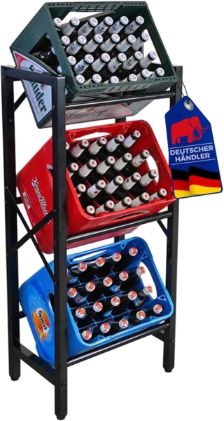 PROREGAL® Flaschenregal Getränkekistenregal Kastenregal Kistenregal KÖNIGSSEE, Hochwertiges Getränkekistenregal für Küche Garage Keller Abstellraum