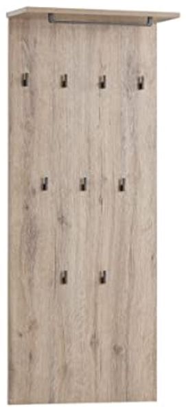 Schildmeyer Cosmo Hakenpaneel, Holzwerkstoff, wildeiche Dekor, 50 x 20,9 x 120,6 cm