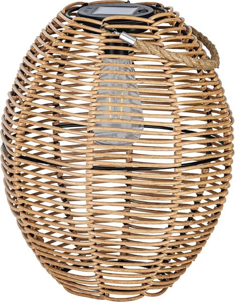 Eglo 48979 LED Solarleuchte/Tischleuchte Z_SOLAR Kunststoff, Stahl braun 2X0,2W H:45cm Ø26cm 3000K mit Schalter ein/aus