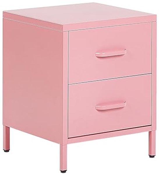 Nachttisch rosa 2 Schubladen MALAVI