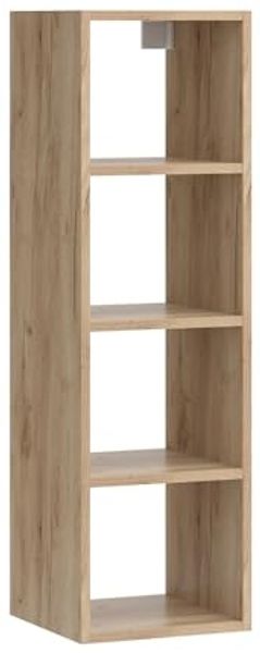Wandregal Wido Anthrazit 30 x 100 cm mit 4 offene Ablagen Vicco