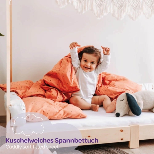 Spannbetttuch Jersey weiß Bild 3