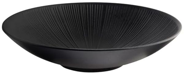 APS Schale NERO - Ø 35 cm, Melamin, (1-tlg), große Servierschale, bruchsicher, stapelbar, spülmaschinengeeignet