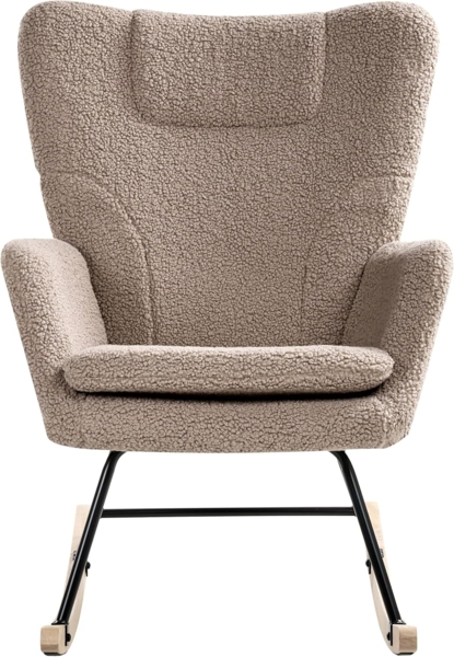 Schaukelsessel SANDVE Bouclé Taupe