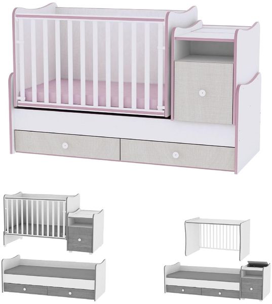 Lorelli 'Trend Plus NEW' Babybett Schaukelfunktion, rosa